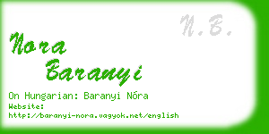nora baranyi business card